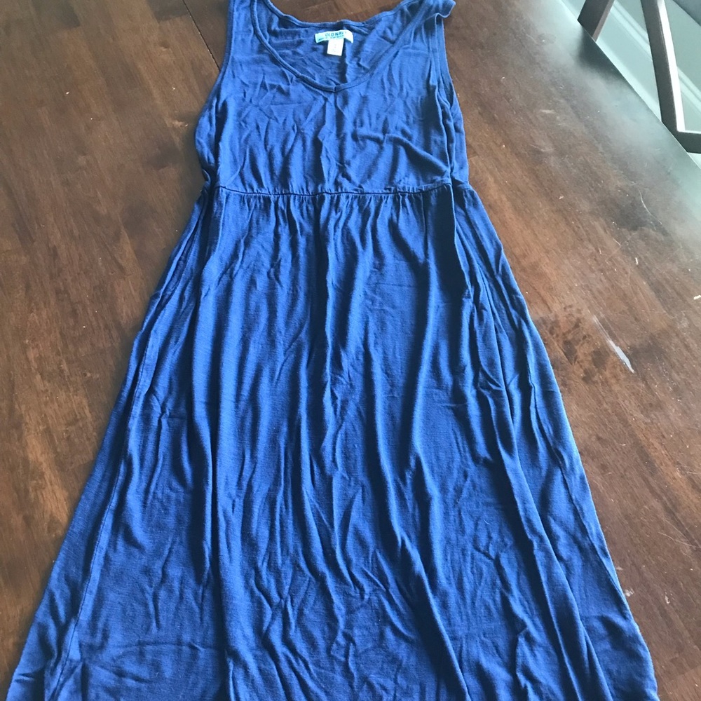 Mid calf cotton maternity dress